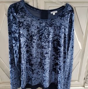 Jodifl Blue Velvet Shirt, Ladies Small